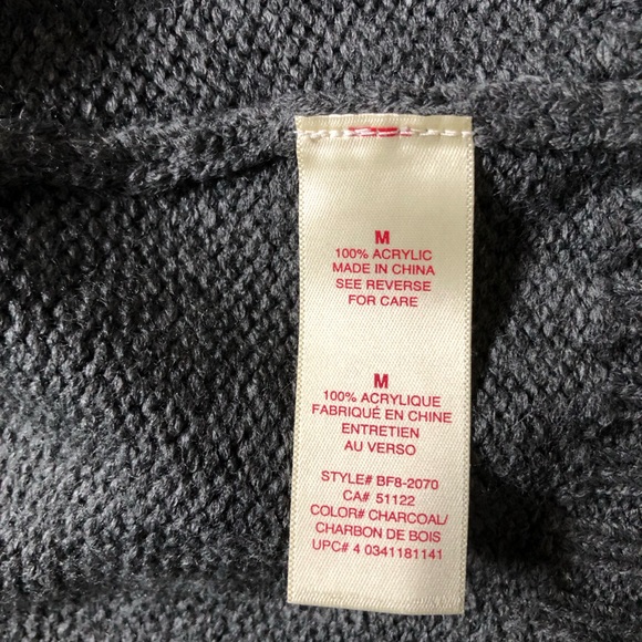 Women’s Vintage B.U.M. Equipment Gray Long Belted Cardigan size M - Picture 9 of 11